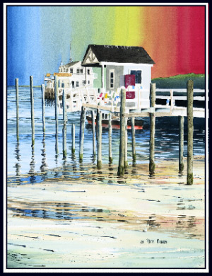 Harbor Palette Lithograph 