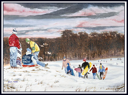 Neighborhood Sledders giclees (65k)