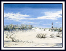 Fire Island lighthouse in the distance on this Long Island beach 