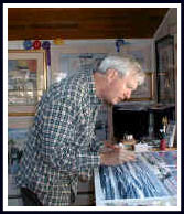 Rick Mundy at work in his studio.