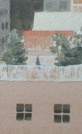 Chelsea VIII (detail view)  Atop the concrete rooftops and terraces of residential buildings, trees and plants thrive on the abundance of sunlight.