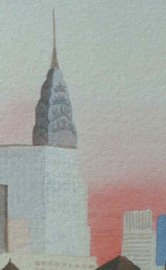 Chelsea II (detail view)...A glimpse of The Chrysler Building is seen on the eastern horizon.