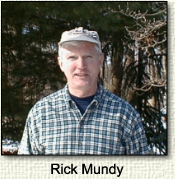 The artist, Rick Mundy, in the Adirondacks